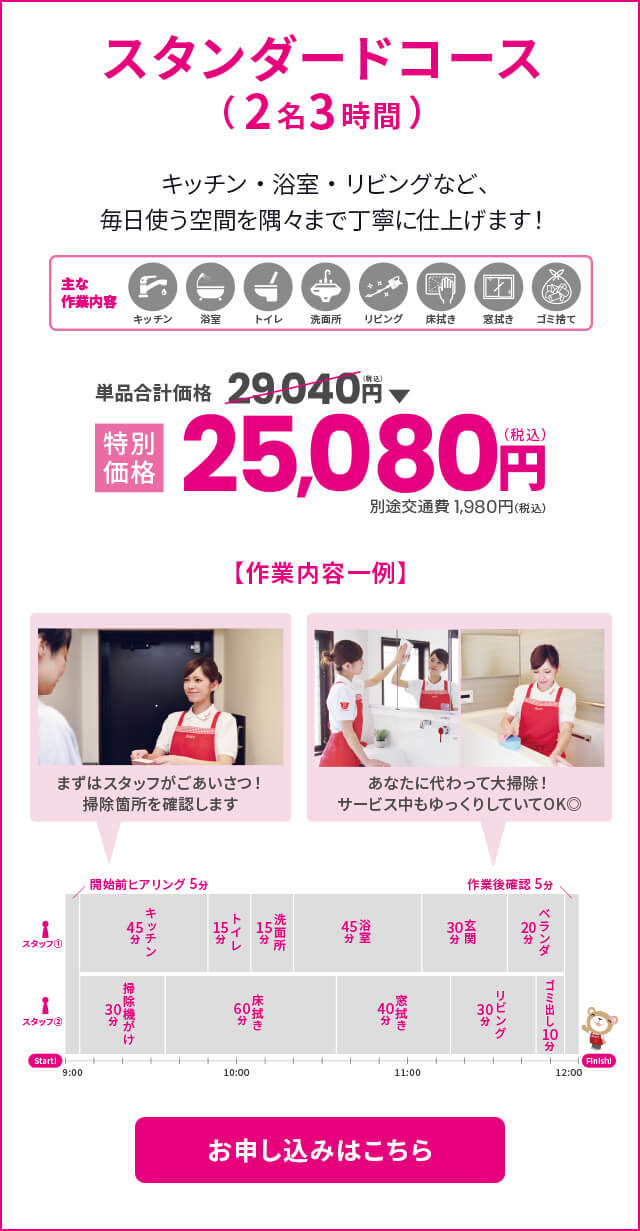 スタンダードコース(2名3時間)