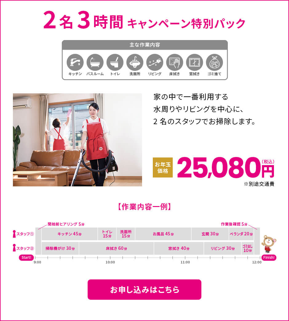 2名3時間キャンペーン特別パック