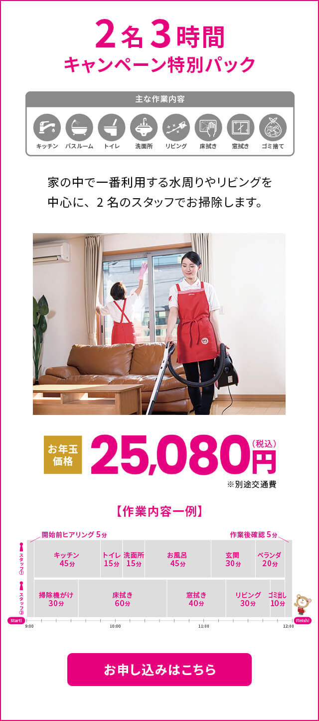 2名3時間キャンペーン特別パック