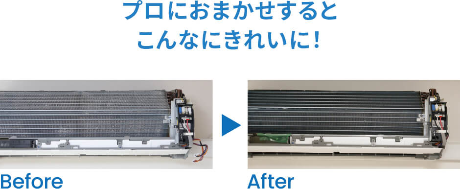 プロにおまかせするとこんなにきれいに！