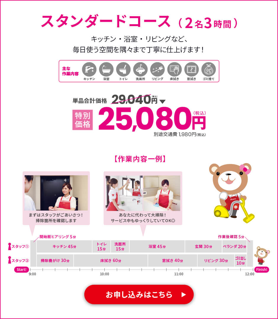 スタンダードコース（2名3時間）