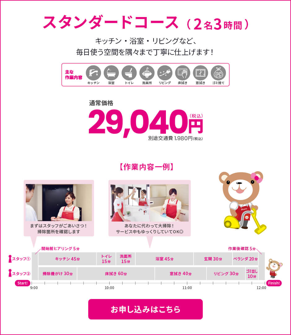 スタンダードコース（2名3時間）