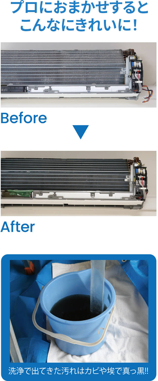 プロにおまかせするとこんなにきれいに！