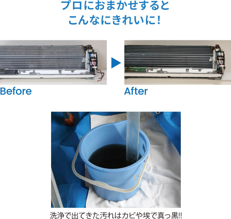 プロにおまかせするとこんなにきれいに！